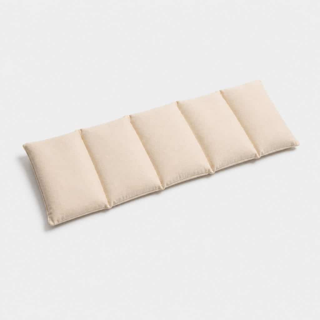 Bouillotte sèche longue aux graines de lin avec housse en coton à compartiments