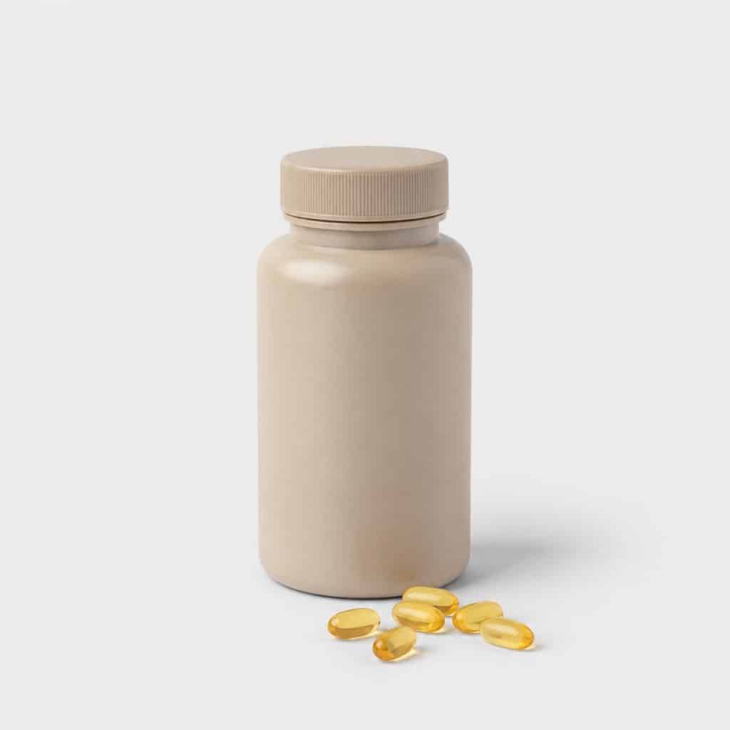 Pilulier de complément alimentaire fenugrec et fenouil en gélules