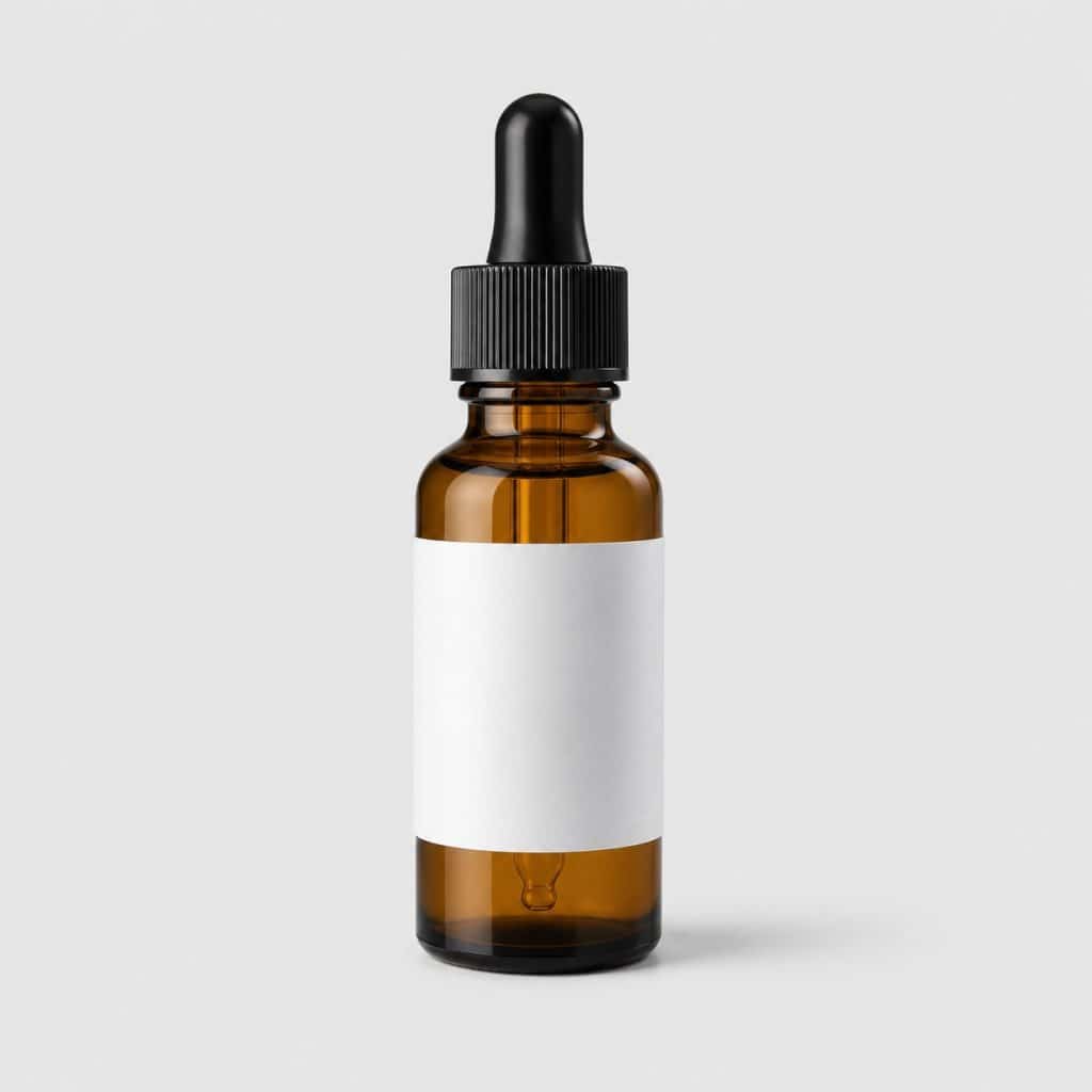 Flacon compte-gouttes d'élixir floral de mélèze 20 ml en verre teinté