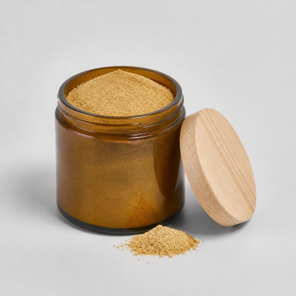 Pot de maca en poudre 200 g et son couvercle en bois
