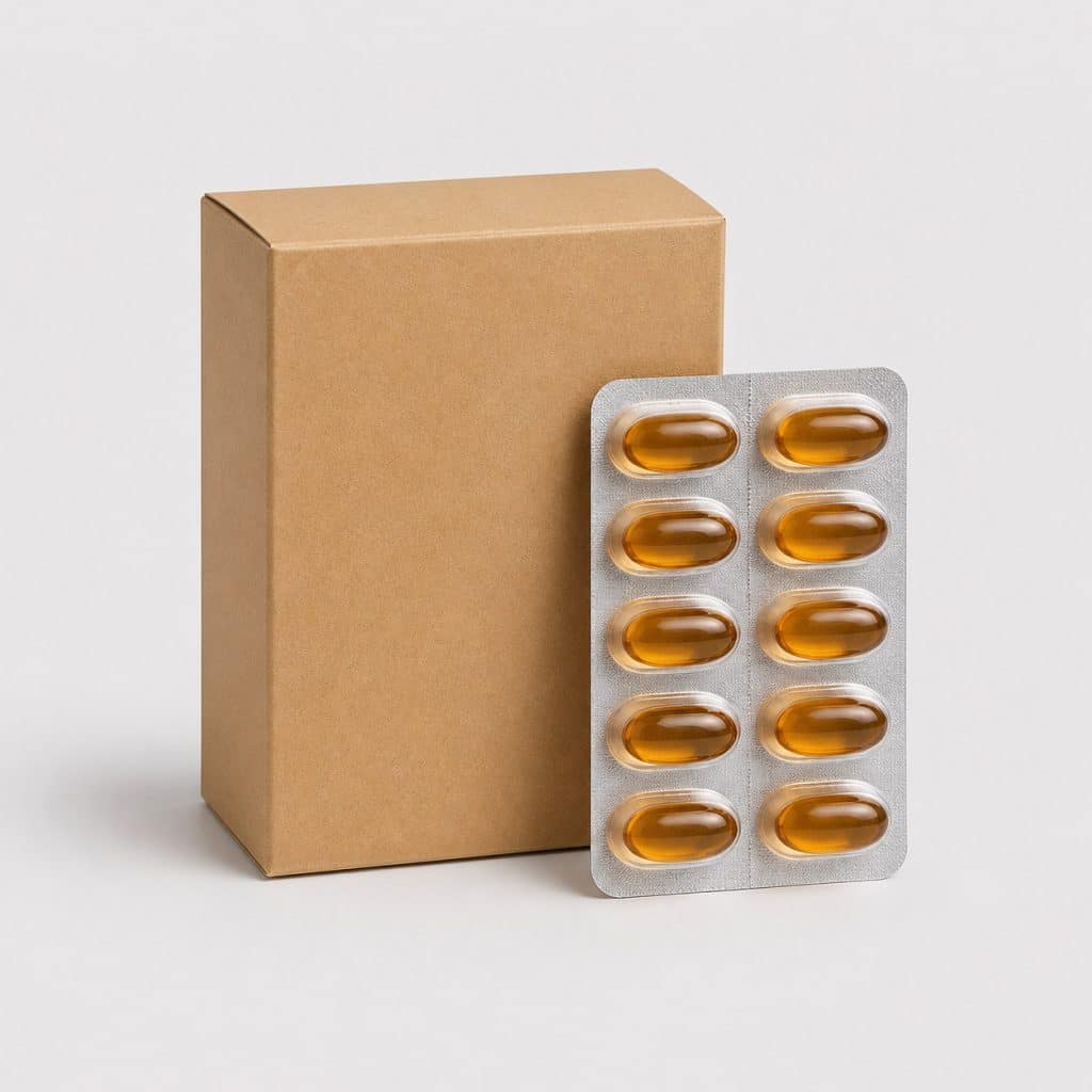 Boîte de 60 capsules de vitamine D3 d'origine végétale