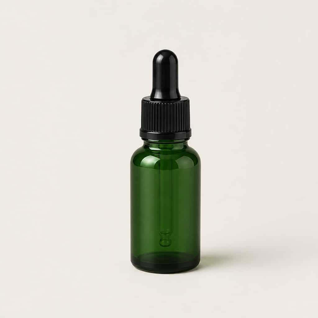 Flacon de vitamine D3 végétale de 15 ml en verre teinté